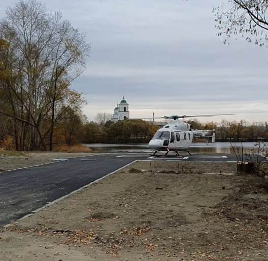 В Кыштыме открылась вертолетная площадка для санавиации